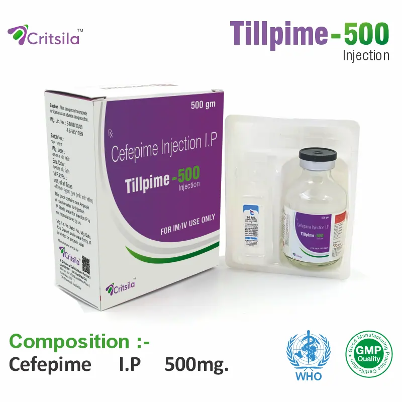 Cefepime 500 mg Injection PCD Pharma Franchise